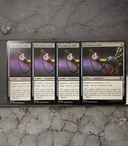 Bloodthorn Flail Magic the Gathering Lost Caverns of Ixalan artifact equipment card playset