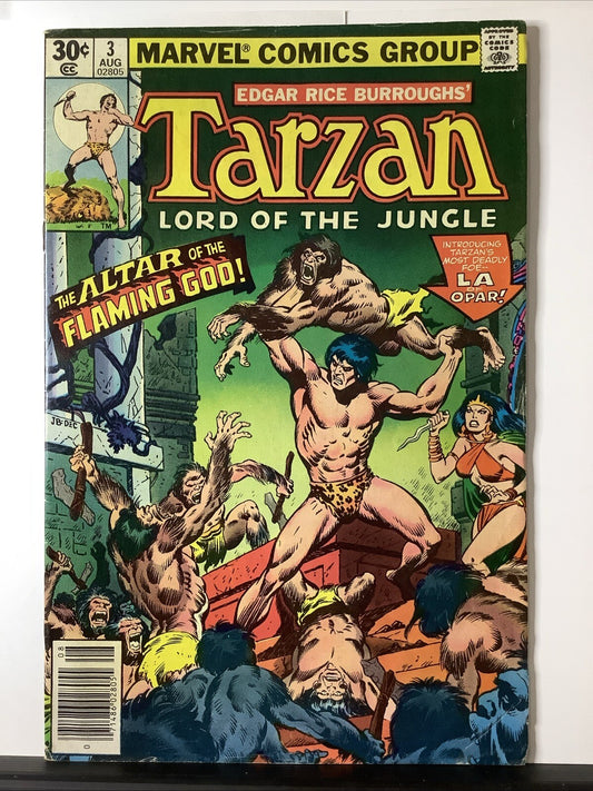 Tarzan Lord of the Jungle #3 comic book cover (Marvel Comics 1977)
