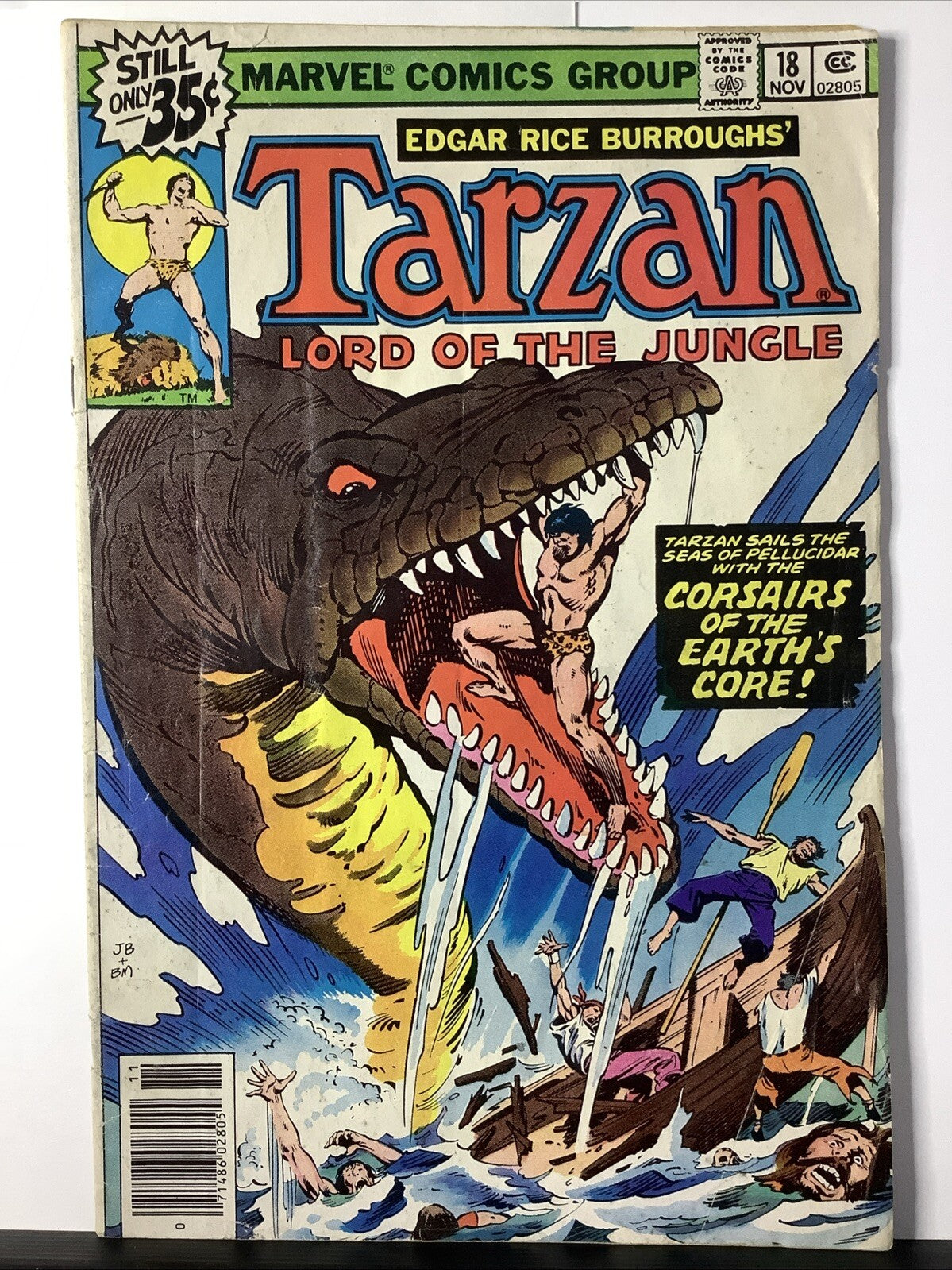 Tarzan Lord of the Jungle #18 comic book cover (Marvel Comics 1978)
