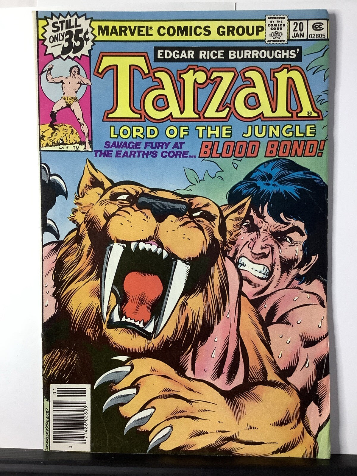 Tarzan Lord of the Jungle #20 comic book cover (Marvel Comics 1979)
