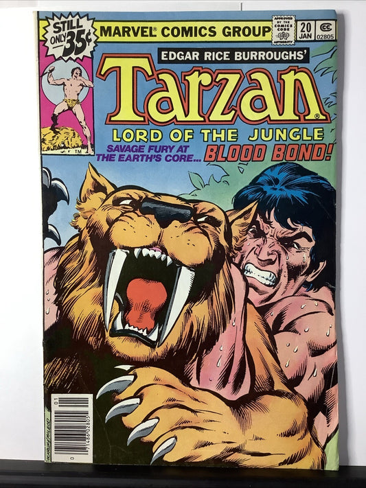 Tarzan Lord of the Jungle #20 comic book cover (Marvel Comics 1979)
