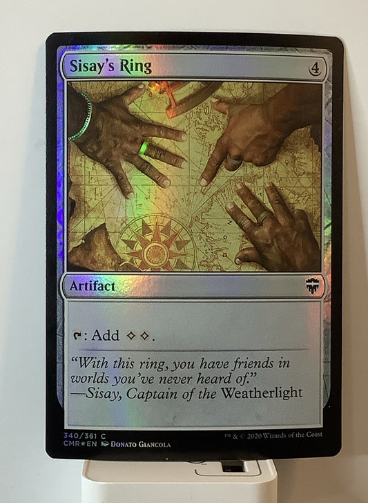 Sisay’s Ring Commander Legends foil artifact card