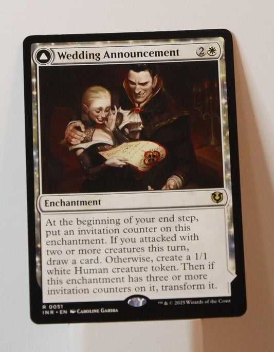 Wedding Announcement Innistrad Remastered INR 51 white enchantment card
