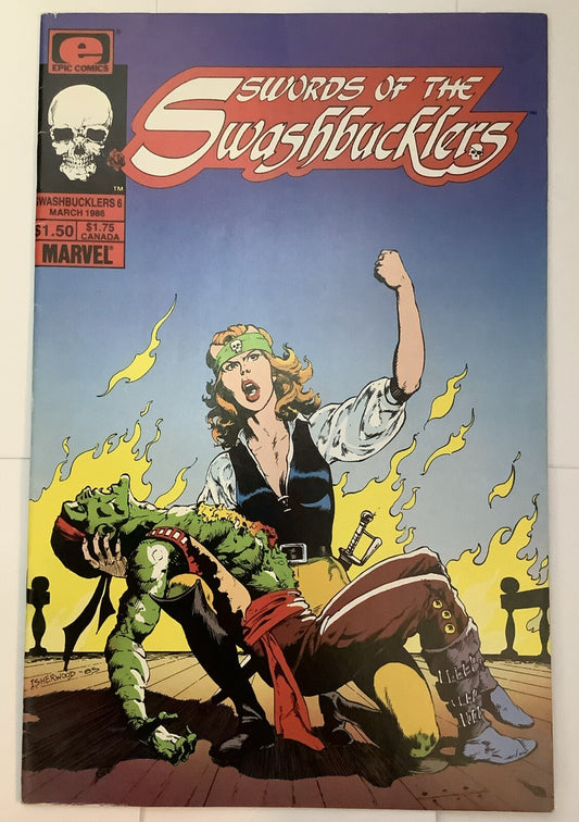 Swords of the Swashbucklers #6 (1985) — Direct Edition — Marvel Comics
