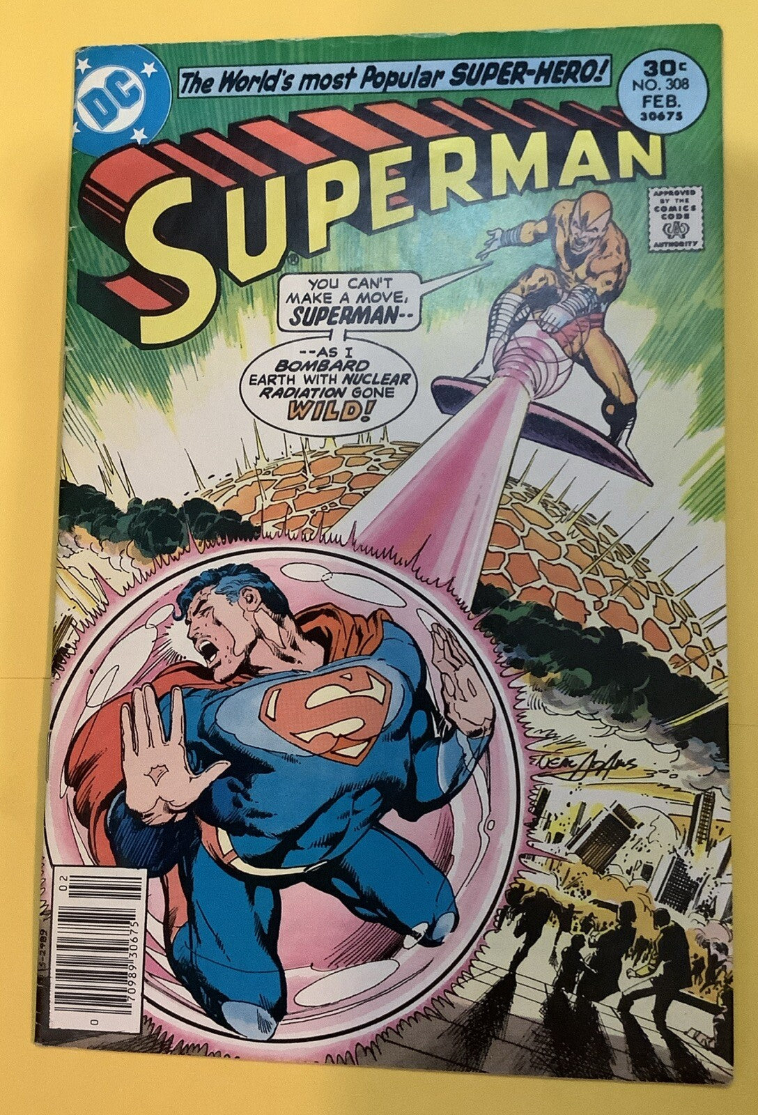 Superman #308 — DC Comics — February 1977 — Direct Edition
