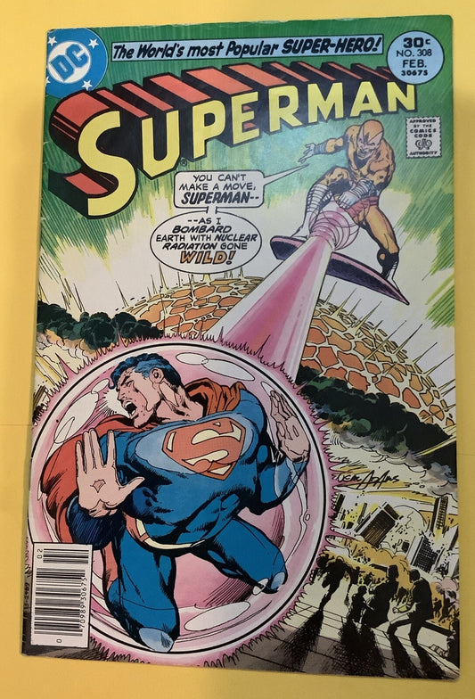 Superman #308 — DC Comics — February 1977 — Direct Edition
