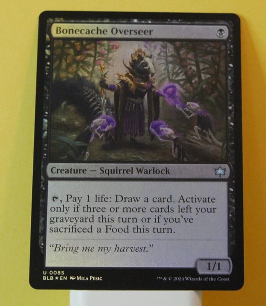 Bonecache Overseer foil uncommon Bloomburrow Magic card