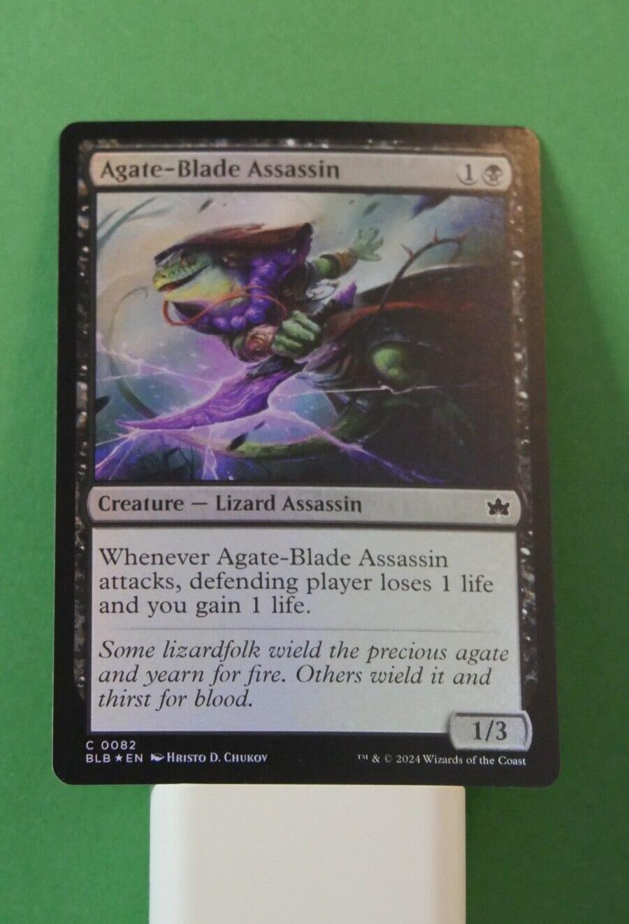 Agate-Blade Assassin BLB #82 Foil from Bloomburrow.