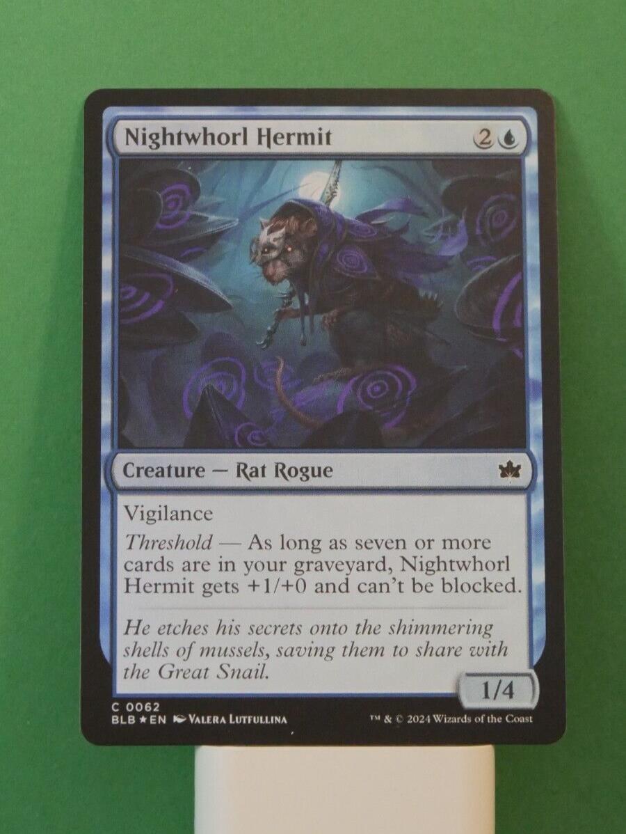 Nightwhorl Hermit Foil #062 from Bloomburrow.