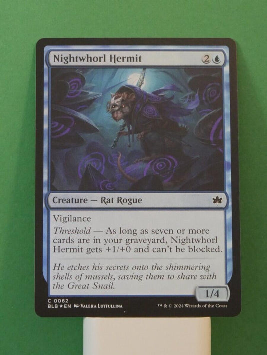 Nightwhorl Hermit Foil #062 from Bloomburrow.