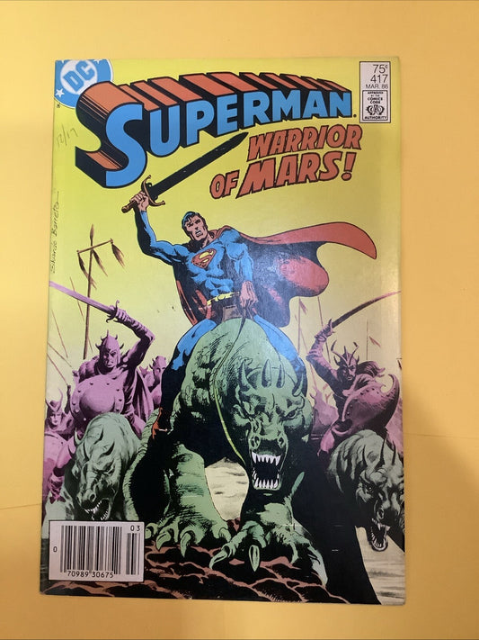 Superman #417 — DC Comics — March 1986 — Direct Edition
