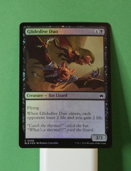 Magic: The Gathering Bloomburrow Glidedive Duo foil creature card