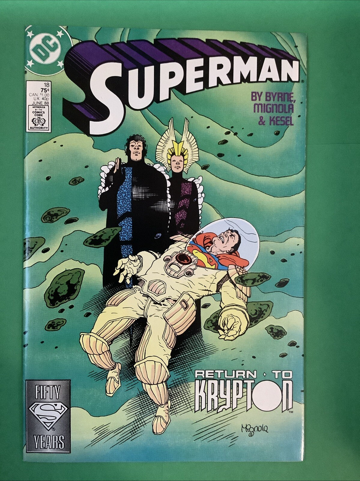 Superman #18 — DC Comics — June 1988 — Return to Krypton — Direct Edition
