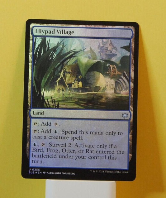 Lilypad Village BLB 255 Foil MTG utility land card from DM Vault Co