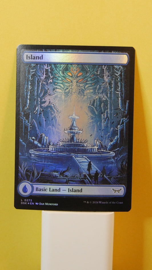 Island DSK 273 foil full art basic land MTG Duskmourn artwork blue mana card