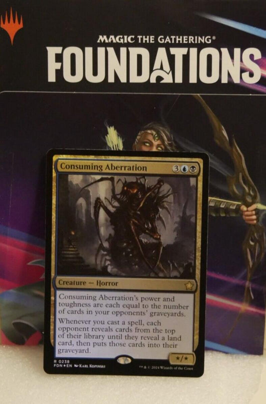 Consuming Aberration — FDN Foil Rare Horror MTG card
