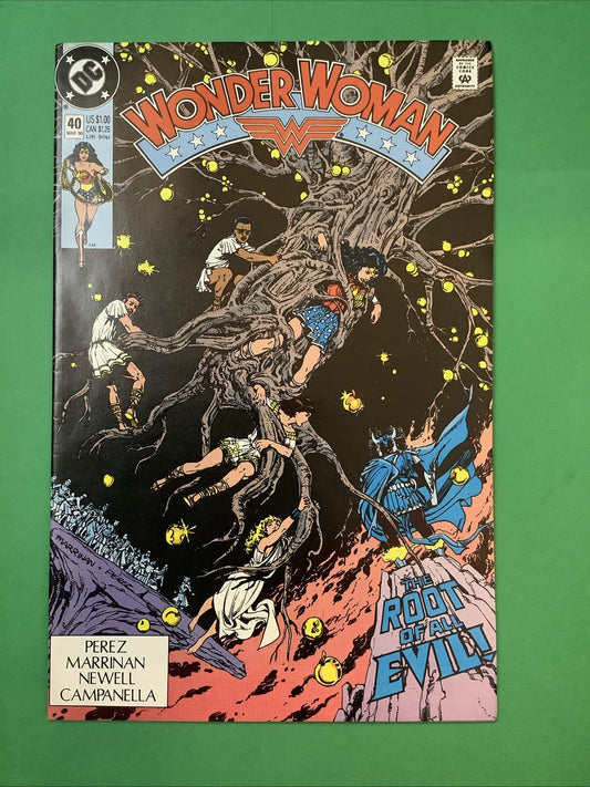Wonder Woman #40 comic book cover (DC Comics 1990 Direct Edition)
