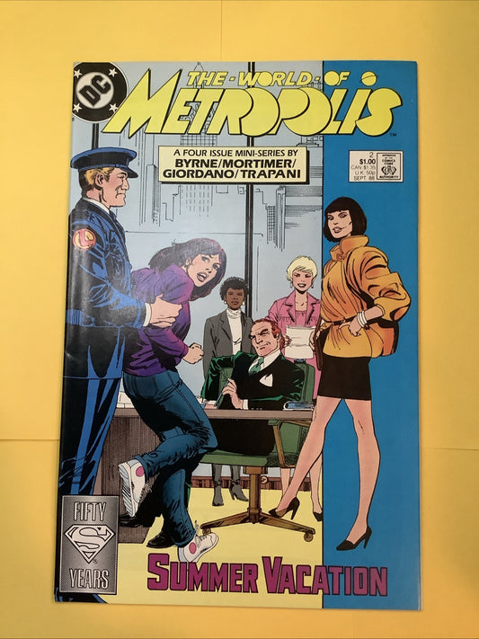 World of Metropolis #2 comic book cover (DC Comics 1988 Direct Edition)
