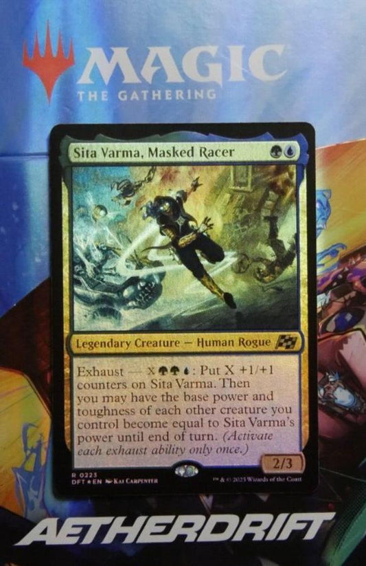 Sita Varma Masked Racer legendary foil MTG card Aetherdrift
