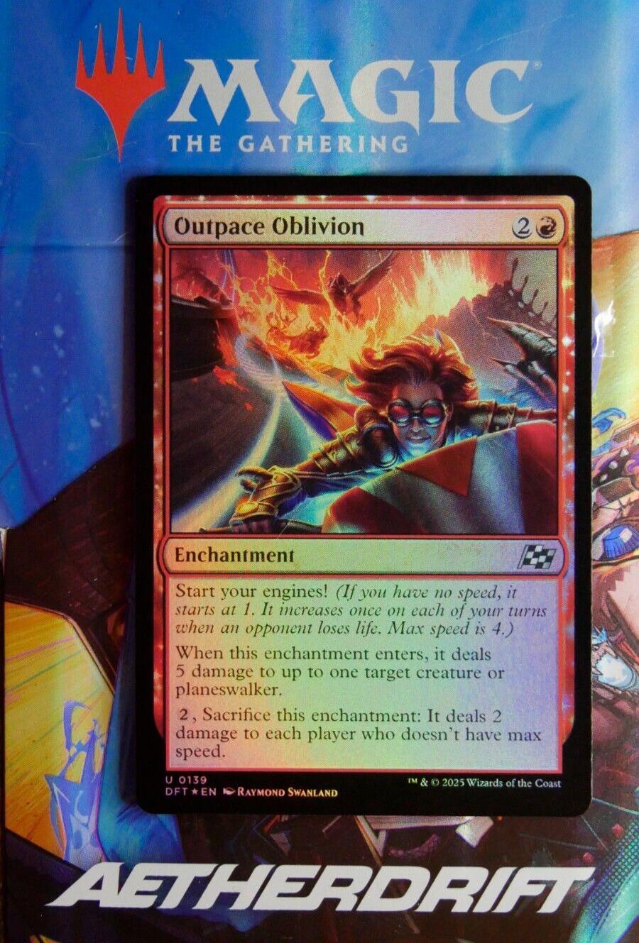 Outpace Oblivion DFT 139 Foil from Aetherdrift.