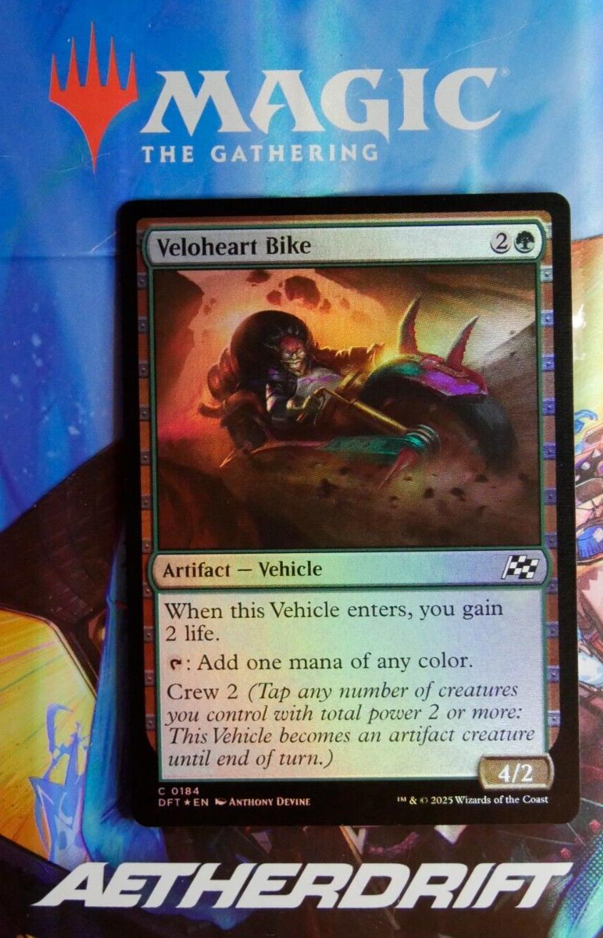 Veloheart Bike foil MTG card from Aetherdrift DFT 184