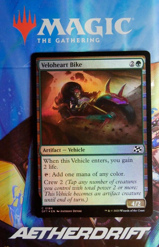 Veloheart Bike foil MTG card from Aetherdrift DFT 184