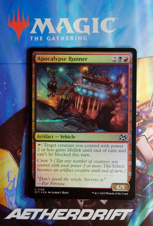 Foil Apocalypse Runner MTG card (Aetherdrift DFT 188) artifact Vehicle
