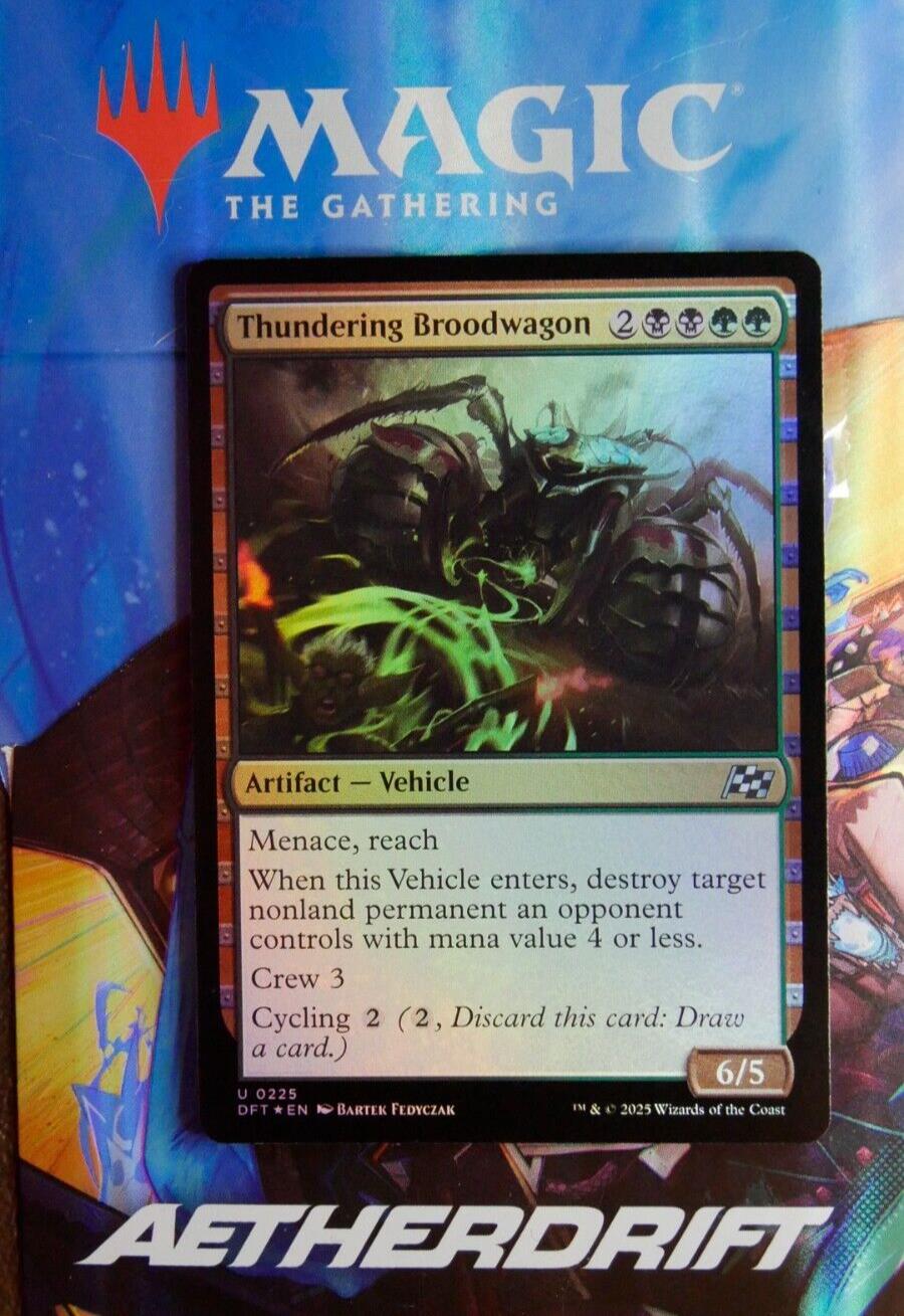 MTG DFT: Thundering Broodwagon (Artifact Vehicle) Uncommon Foil Aetherdrift 0225
