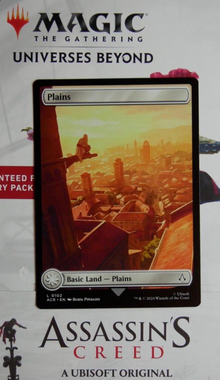 Plains Extended Art #102 from Magic: The Gathering – Assassin's Creed.