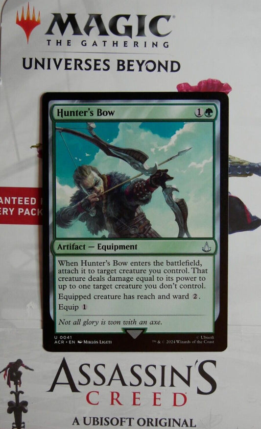 Hunter’s Bow 0041 Assassin’s Creed MTG foil Equipment card