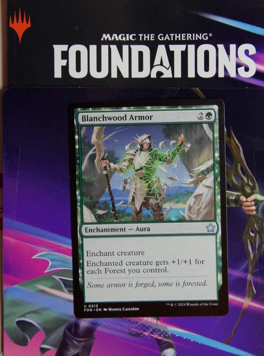 Blanchwood Armor FDN 213 MTG card from DM Vault Co.