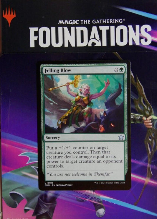 Felling Blow regular finish MTG card from Foundations FDN 105 by DM Vault Co