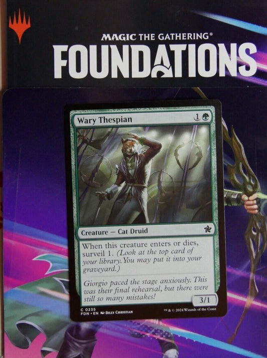MTG FDN: Wary Thespian (Creature Cat Druid) Regular Common 0235 Foundations