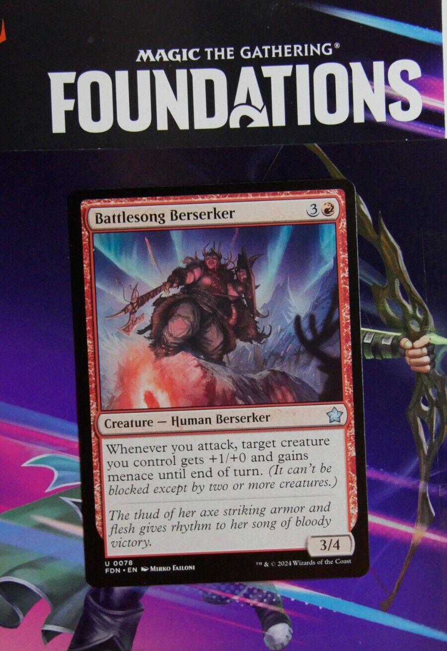 Battlesong Berserker Foundations Magic the Gathering red creature card