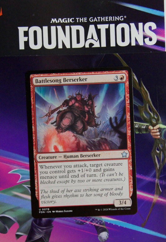 Battlesong Berserker Foundations Magic the Gathering red creature card