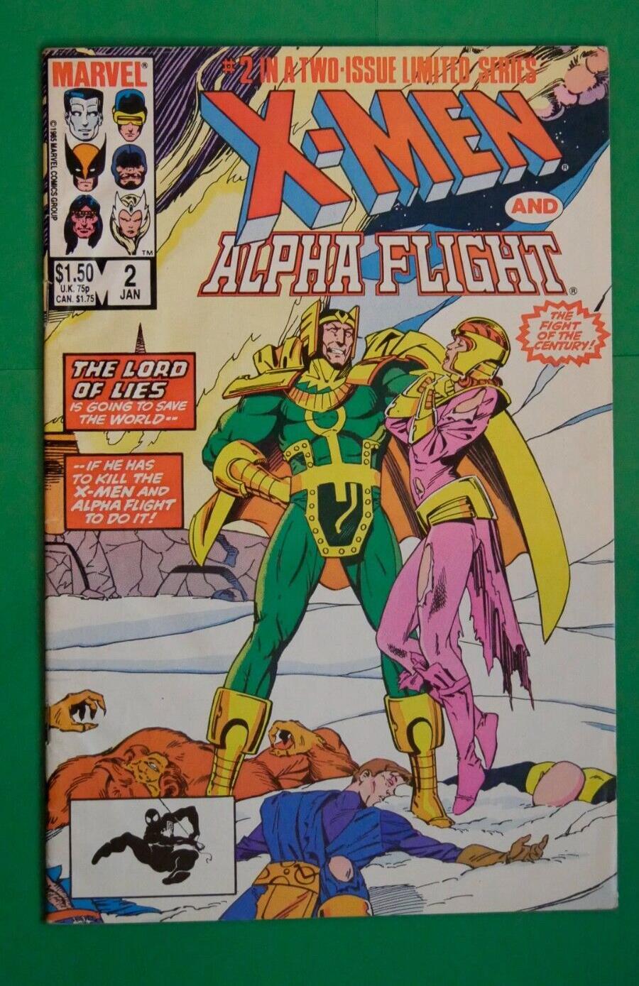 X-Men/Alpha Flight #2 (1986) Marvel Comics cover featuring Loki and Aurora