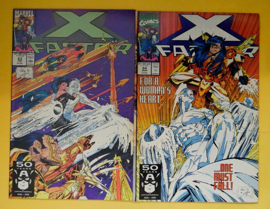 X-Factor 63 and 64 Marvel 1991 2-issue story arc comic lot