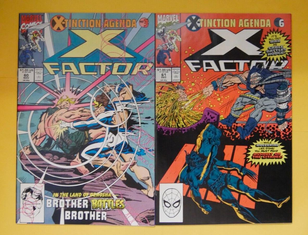 X-Factor #60–61 (1990) Marvel Comics X-Tinction Agenda covers