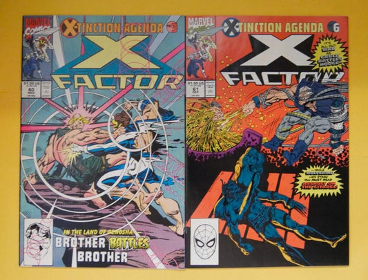 X-Factor #60–61 (1990) Marvel Comics X-Tinction Agenda covers