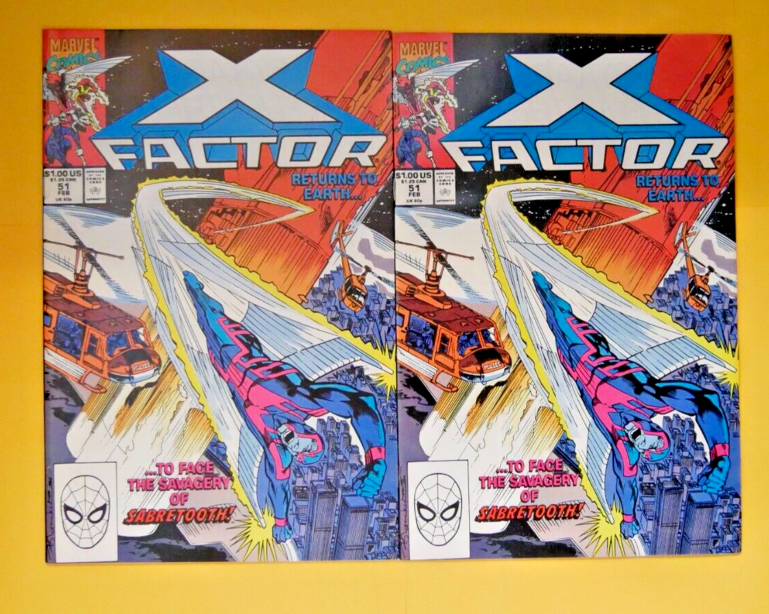 X-Factor #51 x3 Marvel 1990 Lot