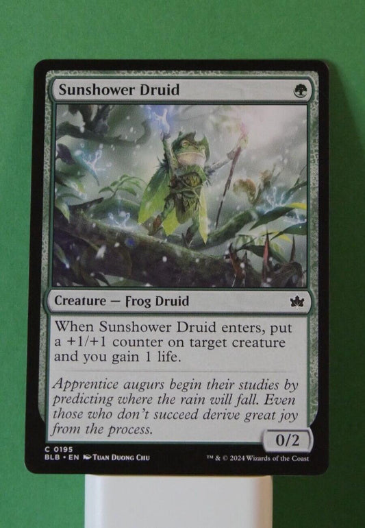 Sunshower Druid MTG card from Bloomburrow BLB 195 by DM Vault Co