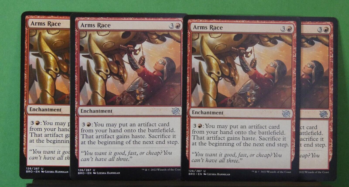 Arms Race red enchantment MTG The Brothers’ War uncommon playset
