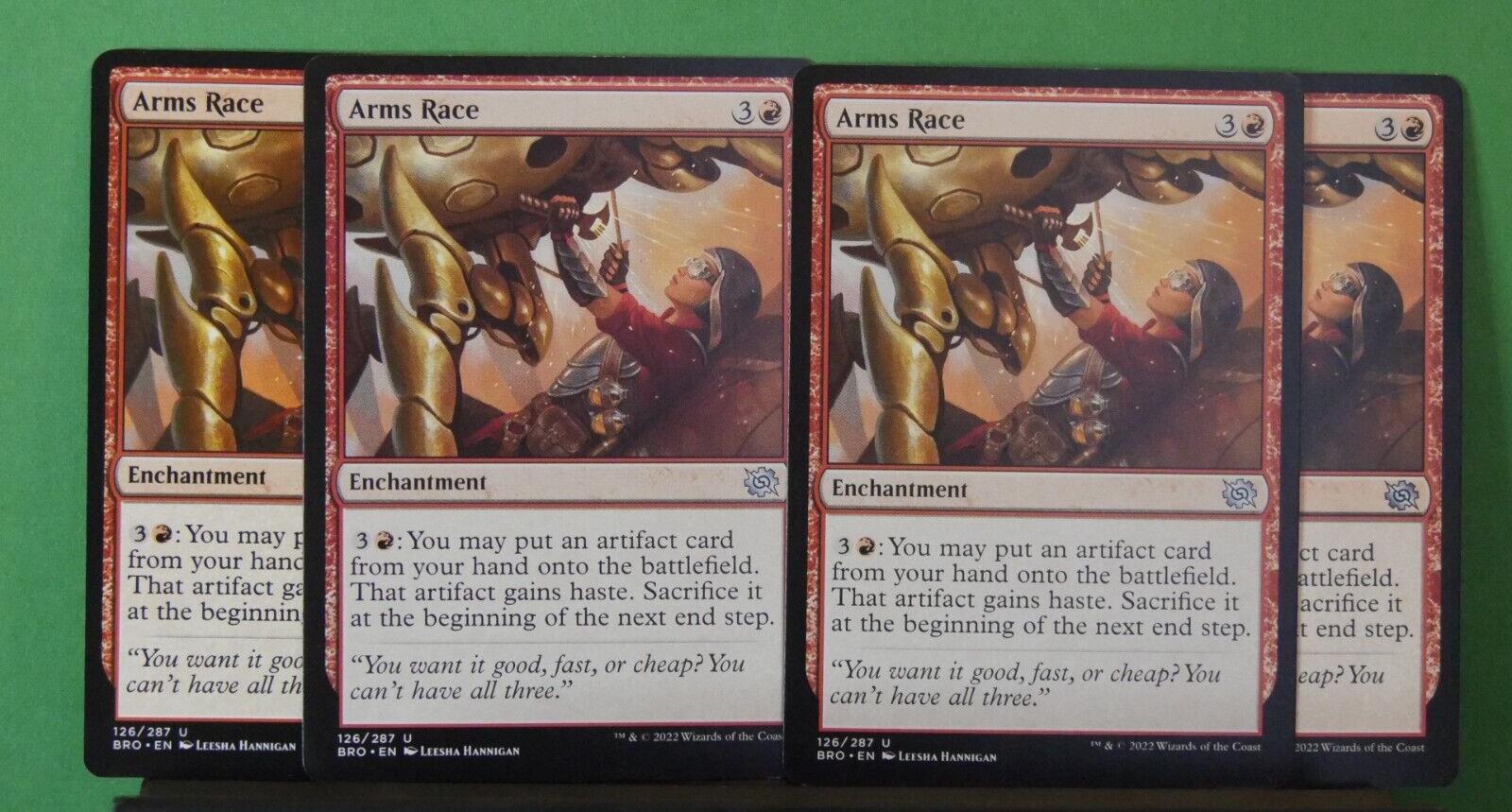 Arms Race red enchantment MTG The Brothers’ War uncommon playset