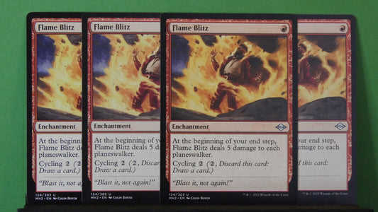MTG MH2: X4 Flame Blitz (Enchantment) Modern Horizons 2 Regular Uncommon 124/303