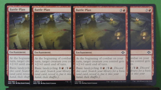 Battle Plan red enchantment MTG Modern Horizons 2 card playset