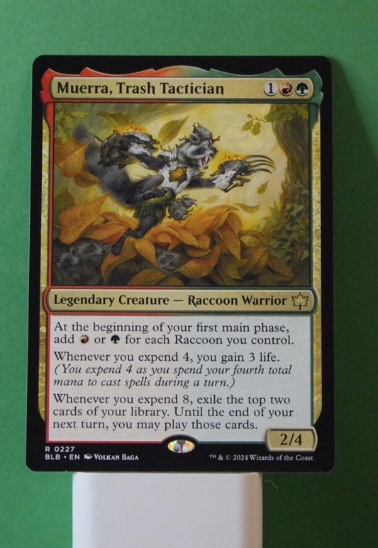 Muerra Trash Tactician MTG BLB 0227 legendary raccoon warrior creature