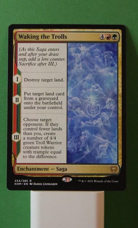 Waking the Trolls KHM 234 Magic the Gathering Kaldheim saga enchantment card.