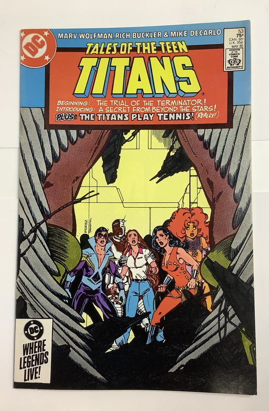 Tales of the Teen Titans #53 comic book cover (DC Comics 1985 Direct Edition)
