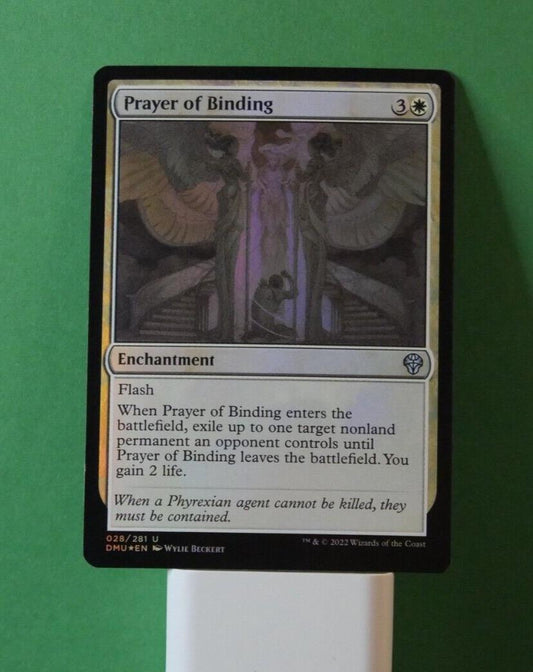 Prayer of Binding DMU 028 foil Magic the Gathering enchantment card.