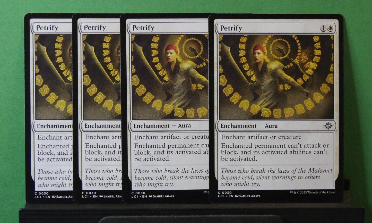 MTG LCI: X4 Petrify (Enchantment Aura) The Lost Caverns of Ixalan Common 030